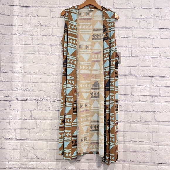 Lularoe Cardigan Sweater Longline‎ Vest Sleeveless Medium NWT - Picture 1 of 8